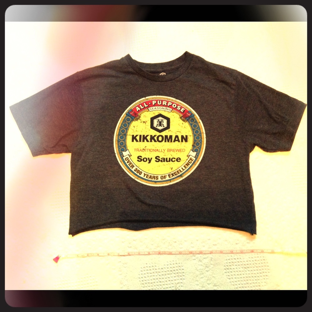 Soy sauce crop top kikoman Japanese DIY sz M - Picture 2 of 4